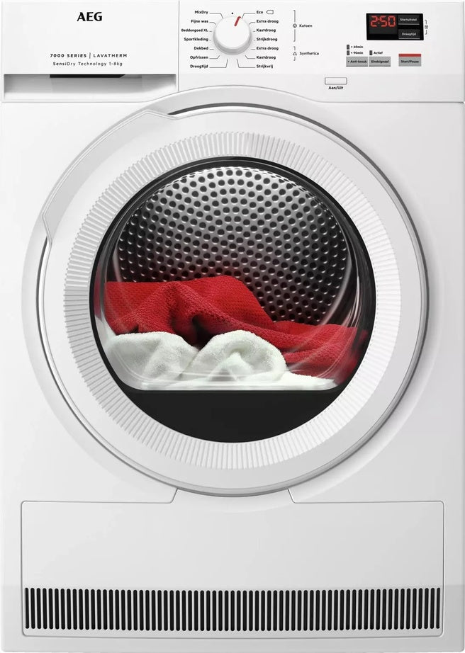 AEG - Condenser dryer 8kg A++/B SensiDry ProSense White panel 