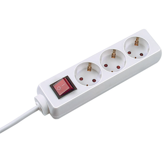 Power strip 3V+RA+SWITCH+SN.1.5M WHITE