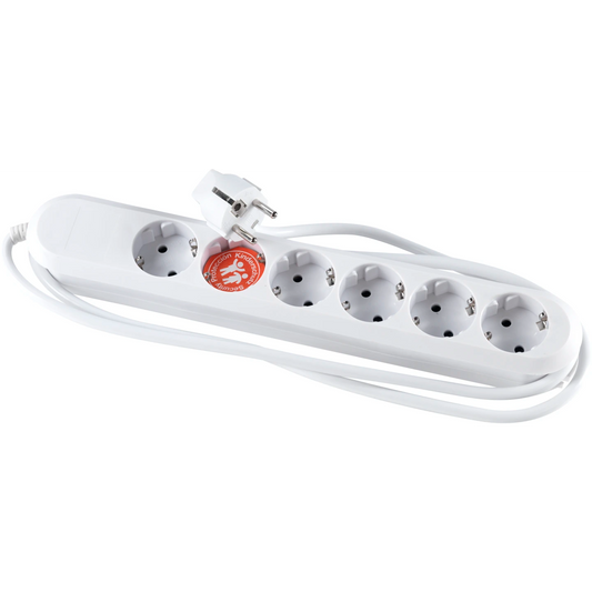 Power strip 6V+RA+SN.1.5M WHITE Screw.