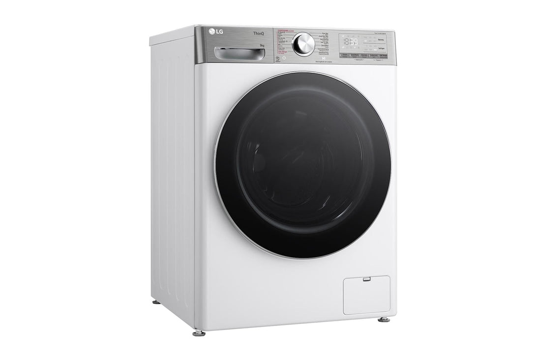 LG - Wasautomaat 9kg A-40% 1400trn TurboWash39 Steam+ Wifi Glass door