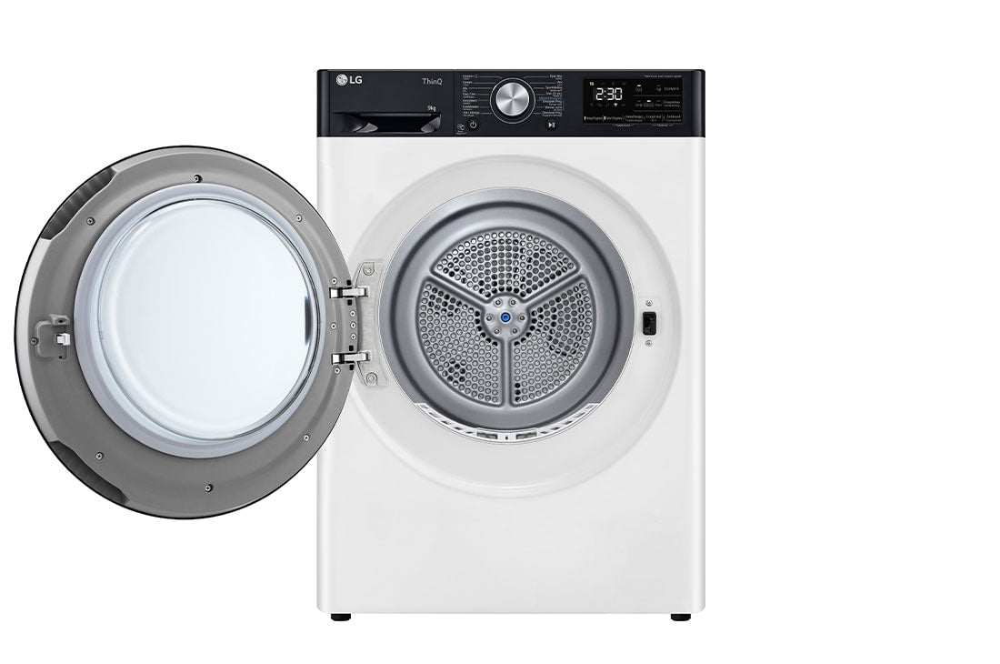 LG - Warmtepompdroger 9kg A+++ WiFi EcoHybrid AutoClean Glass Door