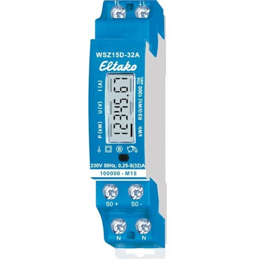 Compteur kWh RAIL DIN 1F 32A AVEC MID