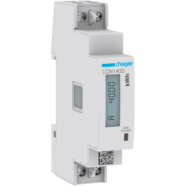 Compteur kWh Hager 1F DIR 40A ECP140D