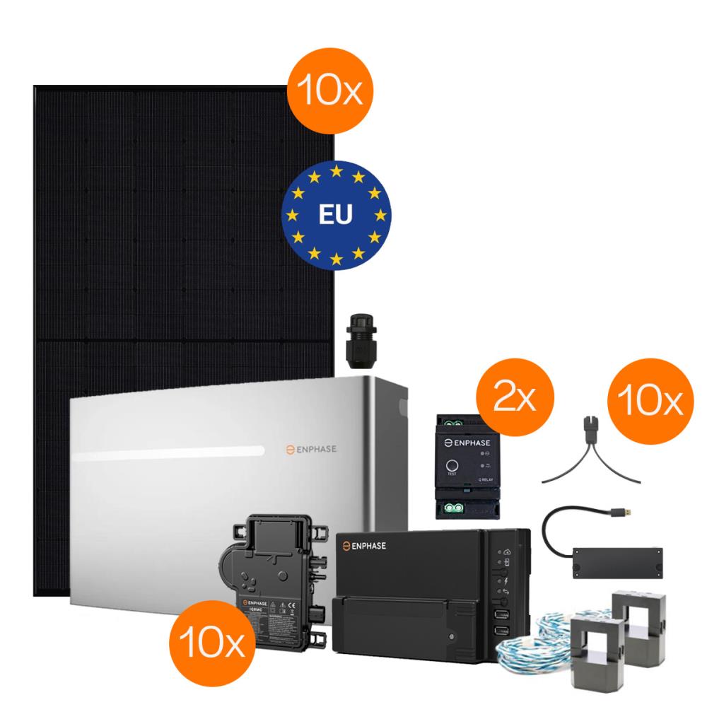 Meyer Burger &amp; Enphase COMPLET 1-Phase - avec batterie