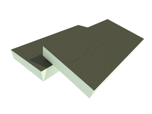 UTHERM Roof PIR Bitumen 1200x600x50mm Rd:1.85 10pl/pak (=7,20 m²): UTHERM Roof PIR Bitumen isolatieplaat met afmetingen 1200x600x50mm, Rd-waarde van 1,85, 10 platen per pak, geschikt voor een oppervlakte van 7,20 m².