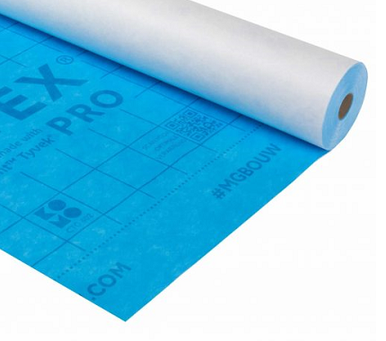 Polytex Pro damp-open folie 1.5x50m1 (=75 m²): Damp-open folie van Polytex, Pro-serie, afmetingen 1.5x50m1, geschikt voor een oppervlakte van 75 m².