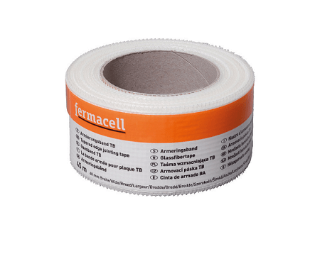 Fermacell gaasband AK 60mm: Gaasband voor het versterken van de naden tussen Fermacell platen, voor een stevige en duurzame afwerking.