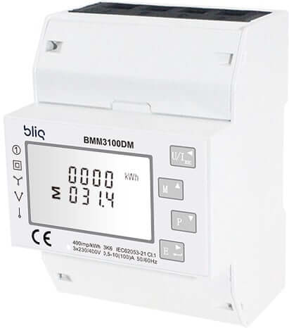 Bliq 3-Phase kWh meter BMM3100DM-MID 